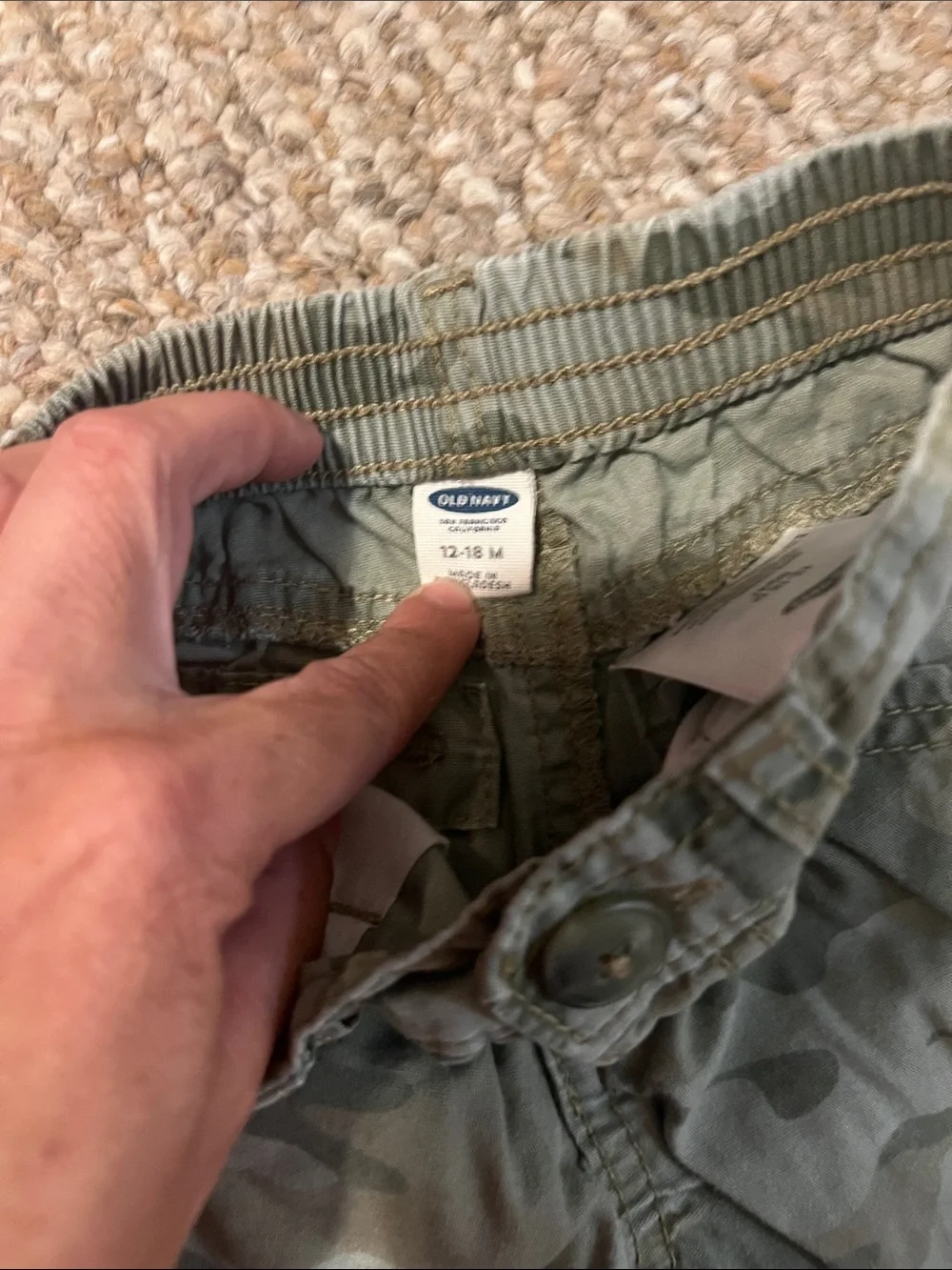 Old Navy Boys Camo Cargo Shorts - Green